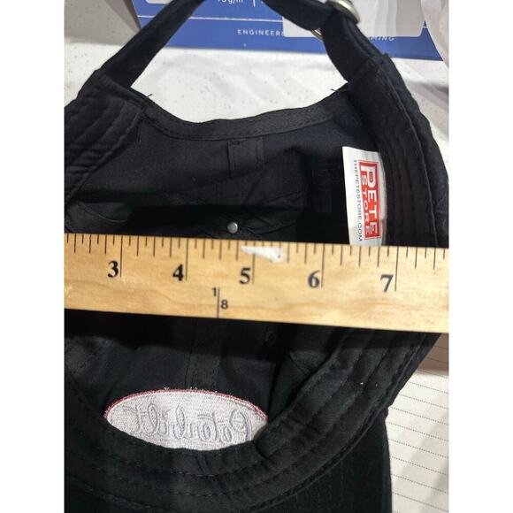 Peterbilt Trucker Ball Cap Black Red Patch Logo Pre owned - Picture 7 of 8